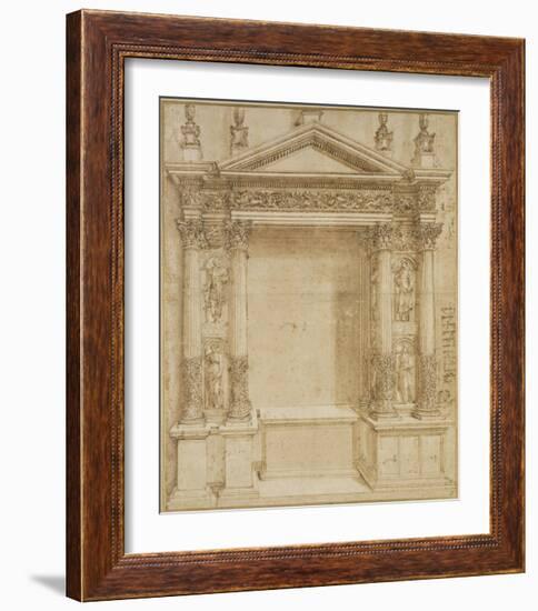 Design for an Altar, ca. 1527-Baldassare Peruzzi-Framed Art Print