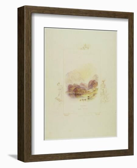 Design for an Illustration for Walter Scott's 'Lady of the Lake', Loch Achray-J. M. W. Turner-Framed Giclee Print