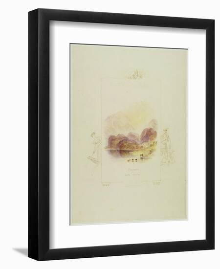 Design for an Illustration for Walter Scott's 'Lady of the Lake', Loch Achray-J. M. W. Turner-Framed Giclee Print