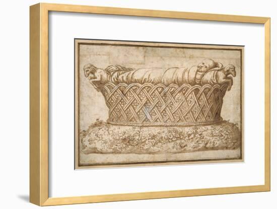 Design for an Infant's Tomb-Giulio Romano-Framed Giclee Print