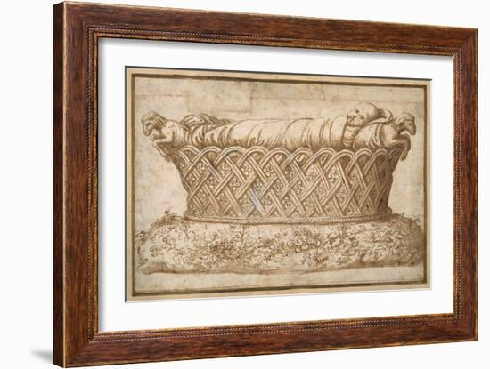 Design for an Infant's Tomb-Giulio Romano-Framed Giclee Print