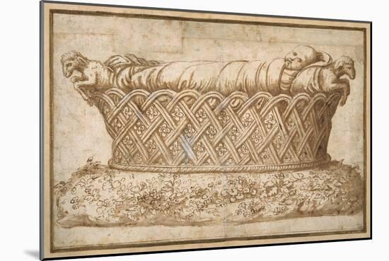 Design for an Infant's Tomb-Giulio Romano-Mounted Giclee Print