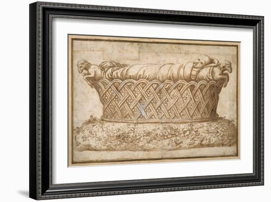 Design for an Infant's Tomb-Giulio Romano-Framed Giclee Print