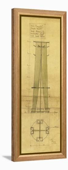 Design for an Umbrella, Hat and Coat Stand, Shown in Elevation and Plan, C.1898-1899-Charles Rennie Mackintosh-Framed Premier Image Canvas