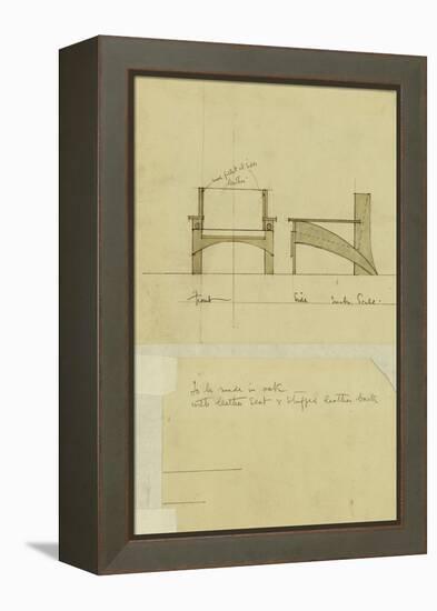 Design for Armchair in Oak, Shown in Front and Side Elevation, 1905-Charles Rennie Mackintosh-Framed Premier Image Canvas