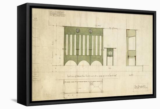 Design for Benches and a Table, Shown in Elevation and Section Plan, 1898-Charles Rennie Mackintosh-Framed Premier Image Canvas