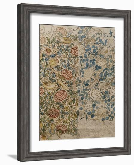 Design for Chintz: Rose-William Morris-Framed Giclee Print