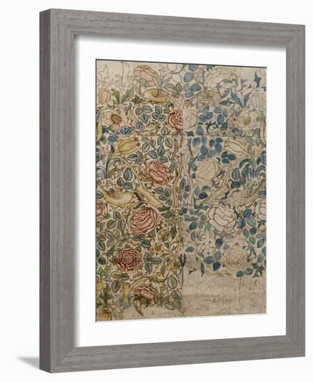 Design for Chintz: Rose-William Morris-Framed Giclee Print