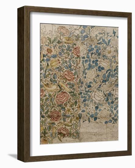 Design for Chintz: Rose-William Morris-Framed Giclee Print