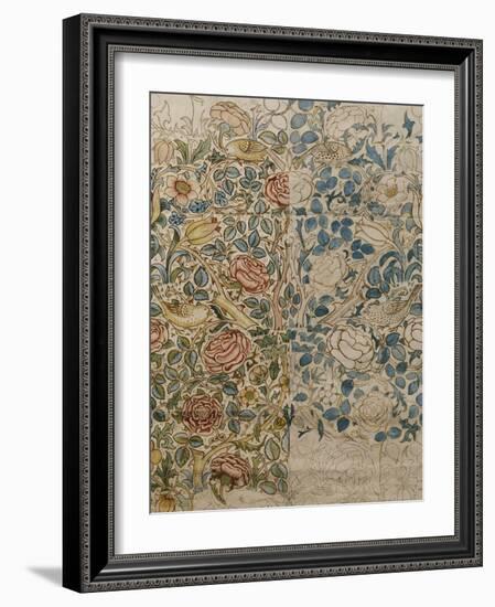 Design for Chintz: Rose-William Morris-Framed Giclee Print