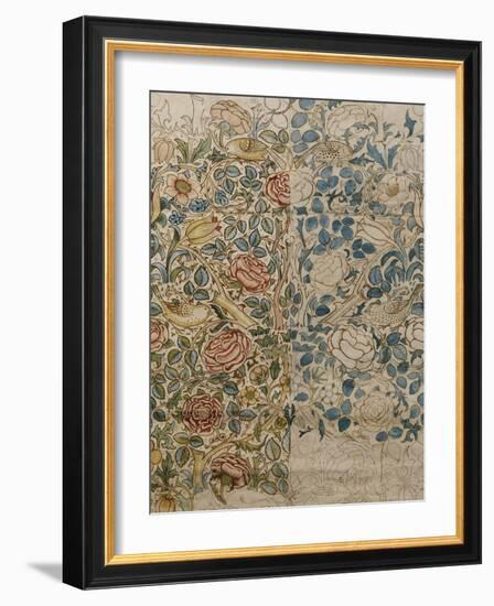 Design for Chintz: Rose-William Morris-Framed Giclee Print