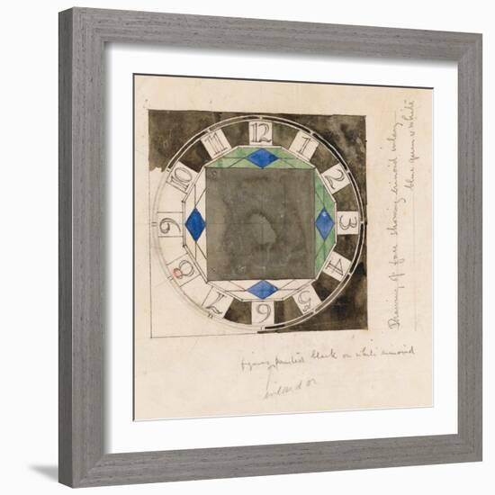 Design for Clock Face, 1917-Charles Rennie Mackintosh-Framed Giclee Print