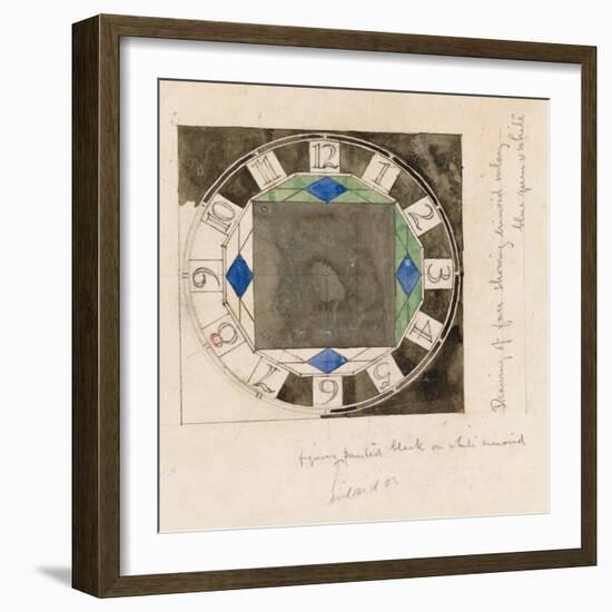 Design for Clock Face, 1917-Charles Rennie Mackintosh-Framed Giclee Print