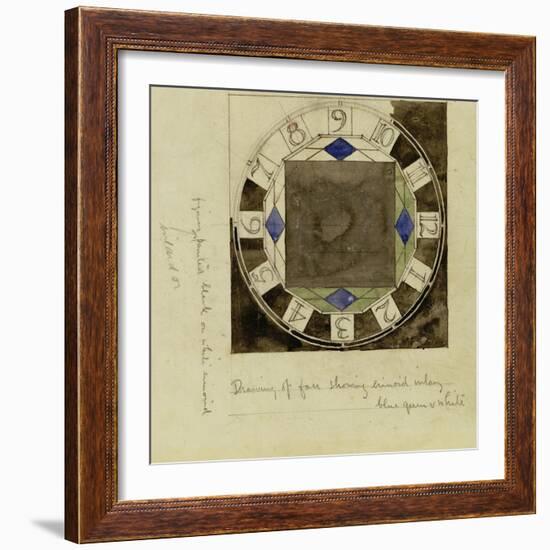 Design for Clock Face, 1917-Charles Rennie Mackintosh-Framed Giclee Print