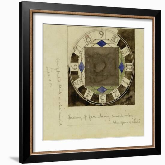 Design for Clock Face, 1917-Charles Rennie Mackintosh-Framed Giclee Print