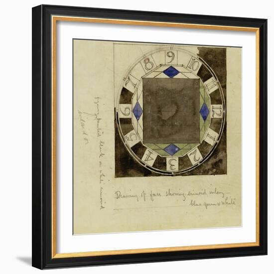 Design for Clock Face, 1917-Charles Rennie Mackintosh-Framed Giclee Print