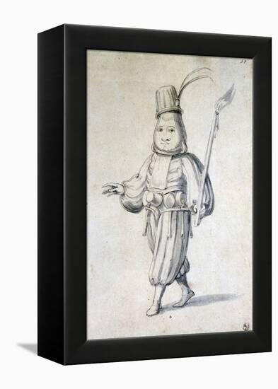 Design for Costume for a Cook (Pen, Blue Ink and Watercolour on Paper)-Giuseppe Arcimboldo-Framed Premier Image Canvas