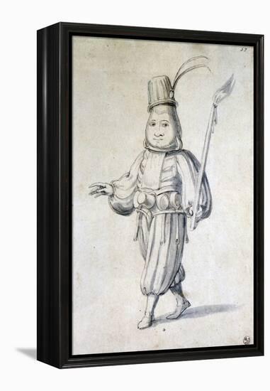 Design for Costume for a Cook (Pen, Blue Ink and Watercolour on Paper)-Giuseppe Arcimboldo-Framed Premier Image Canvas