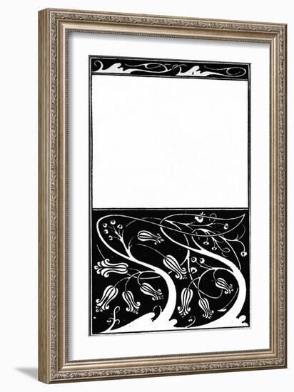 'Design for Cover of The Mountain Lovers, c.1895, (1914)-Aubrey Beardsley-Framed Giclee Print