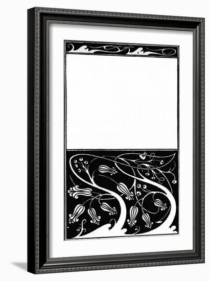 'Design for Cover of The Mountain Lovers, c.1895, (1914)-Aubrey Beardsley-Framed Giclee Print