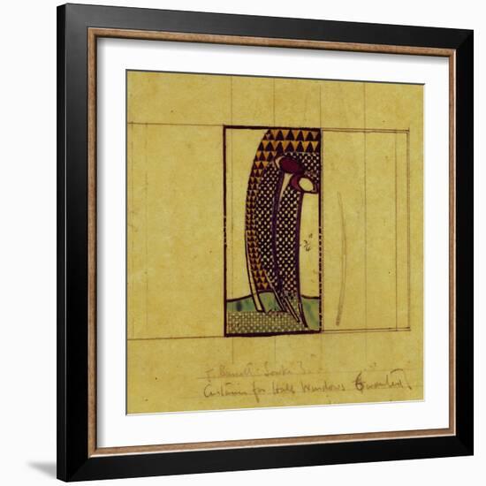 Design for Curtains for the Hall Windows, 1916-17 for W. J. Bassett-Lowke-Charles Rennie Mackintosh-Framed Giclee Print