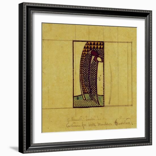 Design for Curtains for the Hall Windows, 1916-17 for W. J. Bassett-Lowke-Charles Rennie Mackintosh-Framed Giclee Print