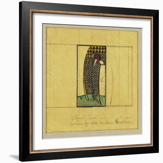 Design for Curtains for the Hall Windows, for W.J. Bassett-Lowke, 1916-17-Charles Rennie Mackintosh-Framed Giclee Print