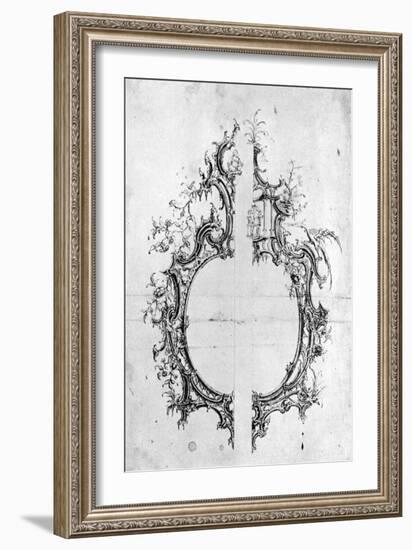 Design for Detail on Furniture, 1754-Henry Copland-Framed Giclee Print