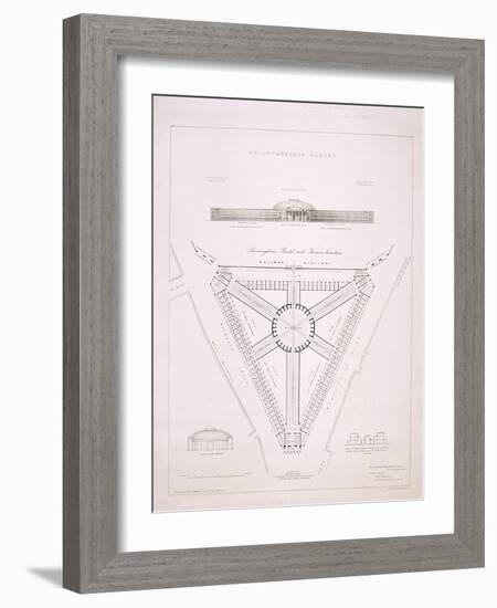 Design for Knightsbridge Market, London, C1840-JR Jobbins-Framed Giclee Print