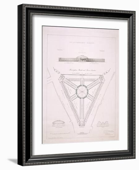 Design for Knightsbridge Market, London, C1840-JR Jobbins-Framed Giclee Print