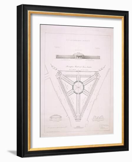 Design for Knightsbridge Market, London, C1840-JR Jobbins-Framed Giclee Print