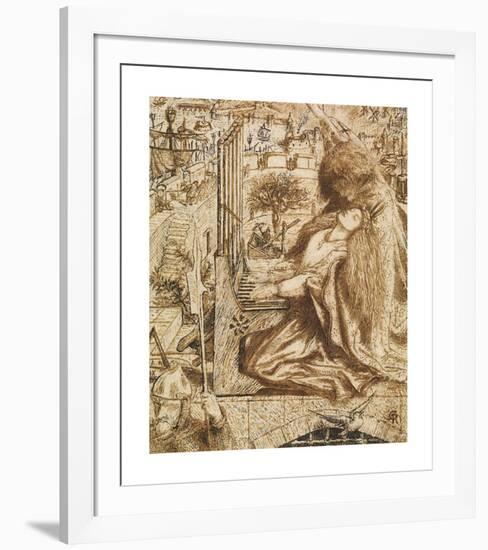 Design for Moxon's Tennyson - Saint Cecilia-Dante Gabriel Rossetti-Framed Premium Giclee Print