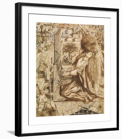 Design for Moxon's Tennyson - Saint Cecilia-Dante Gabriel Rossetti-Framed Premium Giclee Print