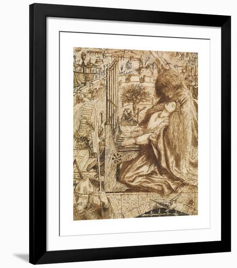 Design for Moxon's Tennyson - Saint Cecilia-Dante Gabriel Rossetti-Framed Premium Giclee Print