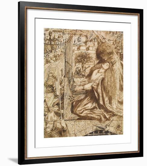 Design for Moxon's Tennyson - Saint Cecilia-Dante Gabriel Rossetti-Framed Premium Giclee Print