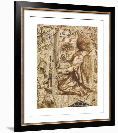 Design for Moxon's Tennyson - Saint Cecilia-Dante Gabriel Rossetti-Framed Premium Giclee Print