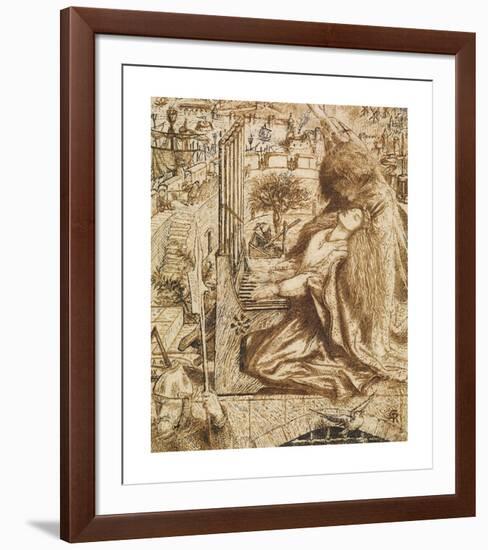 Design for Moxon's Tennyson - Saint Cecilia-Dante Gabriel Rossetti-Framed Premium Giclee Print