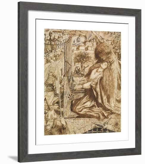 Design for Moxon's Tennyson - Saint Cecilia-Dante Gabriel Rossetti-Framed Premium Giclee Print