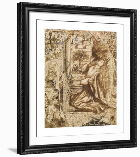 Design for Moxon's Tennyson - Saint Cecilia-Dante Gabriel Rossetti-Framed Premium Giclee Print