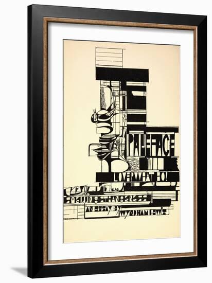 Design for Paleface-Wyndham Lewis-Framed Giclee Print