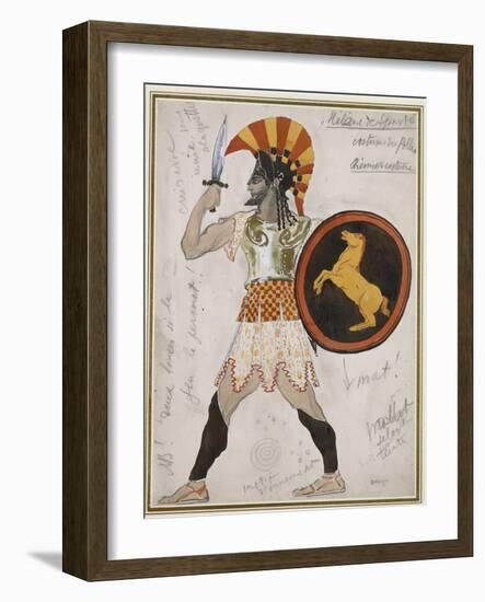 Design for Pollux's Costume in 'Hélène De Sparte'-Leon Bakst-Framed Giclee Print