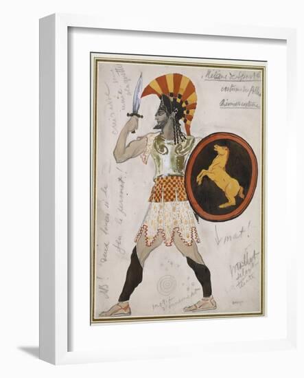 Design for Pollux's Costume in 'Hélène De Sparte'-Leon Bakst-Framed Giclee Print