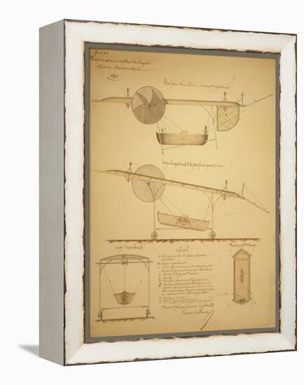 Design for Powering an Airship, c.1853-Vaussin-chardanne-Framed Stretched Canvas