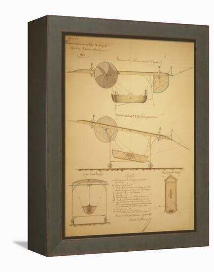 Design for Powering an Airship, c.1853-Vaussin-chardanne-Framed Stretched Canvas