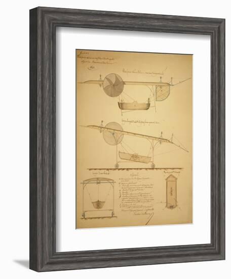 Design for Powering an Airship, c.1853-Vaussin-chardanne-Framed Art Print