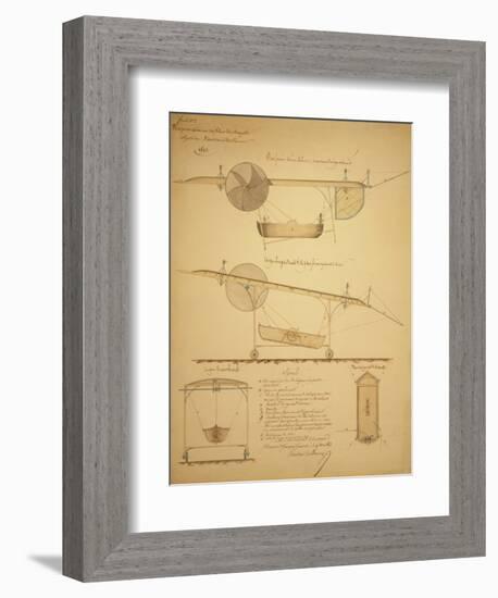 Design for Powering an Airship, c.1853-Vaussin-chardanne-Framed Art Print