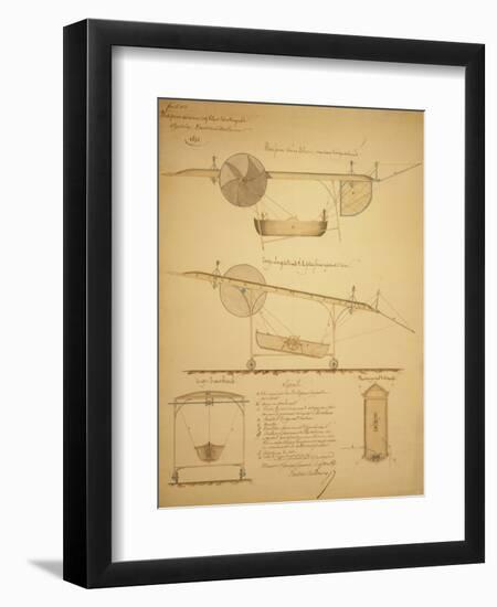 Design for Powering an Airship, c.1853-Vaussin-chardanne-Framed Art Print