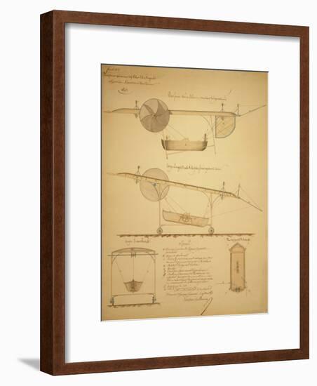 Design for Powering an Airship, c.1853-Vaussin-chardanne-Framed Art Print