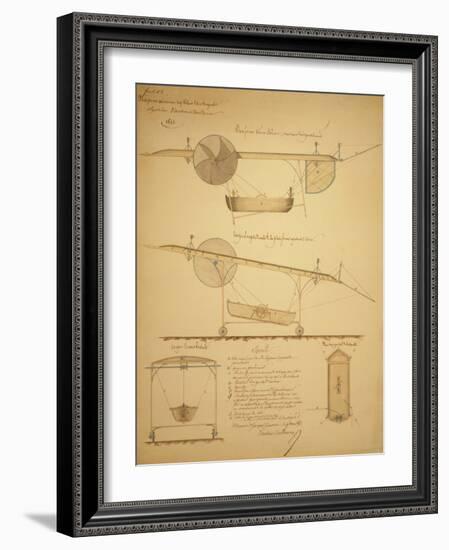 Design for Powering an Airship, c.1853-Vaussin-chardanne-Framed Art Print