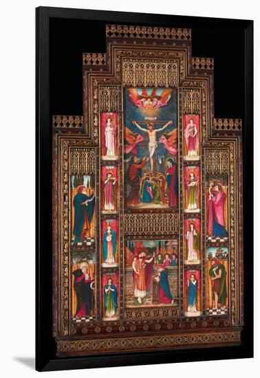 Design for Reredos at Holy Trinity Church, Florence, in Gothic Revival Frame by Bernini of Florence-John Roddam Spencer Stanhope-Framed Giclee Print